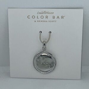 NEW Kendra Scott Color‎ Bar Silver Taurus Pendant